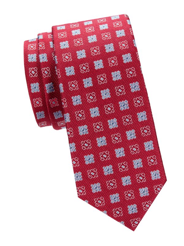 Галстук Saks Fifth Avenue Medallion Silk Tie Saks Fifth Avenue