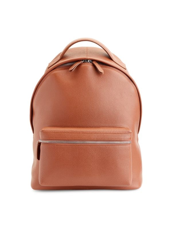 Grained Leather Backpack ROYCE New York