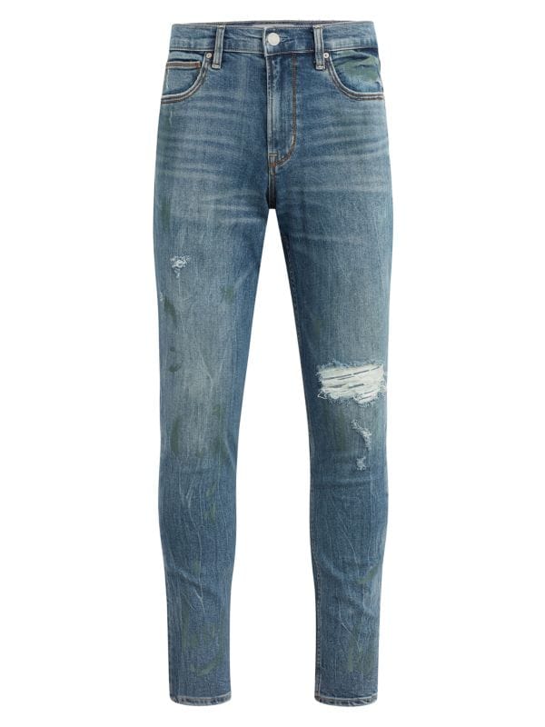 Мужские Джинсы skinny Hudson Zack Distressed Hudson Jeans