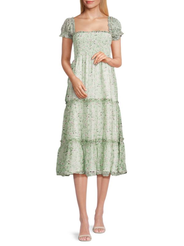 Женское Повседневное Платье o.p.t. Cypress Floral Tiered Midi O.p.t