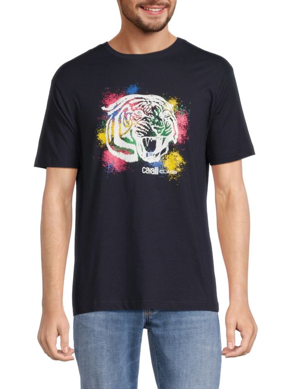 Мужская Футболка cavalli CLASS Logo Graphic Tee Cavalli CLASS