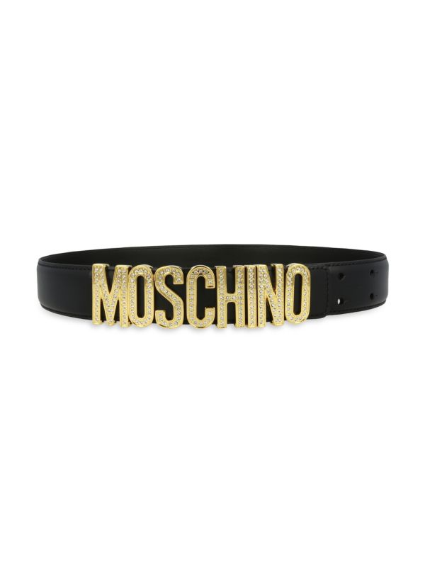 Ремень Moschino Crystal Embellished Logo Moschino