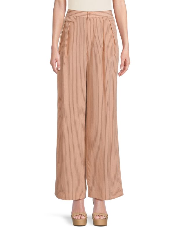 Женские Повседневные брюки EQUIPMENT Ashlan Pinstripe Wide Leg EQUIPMENT