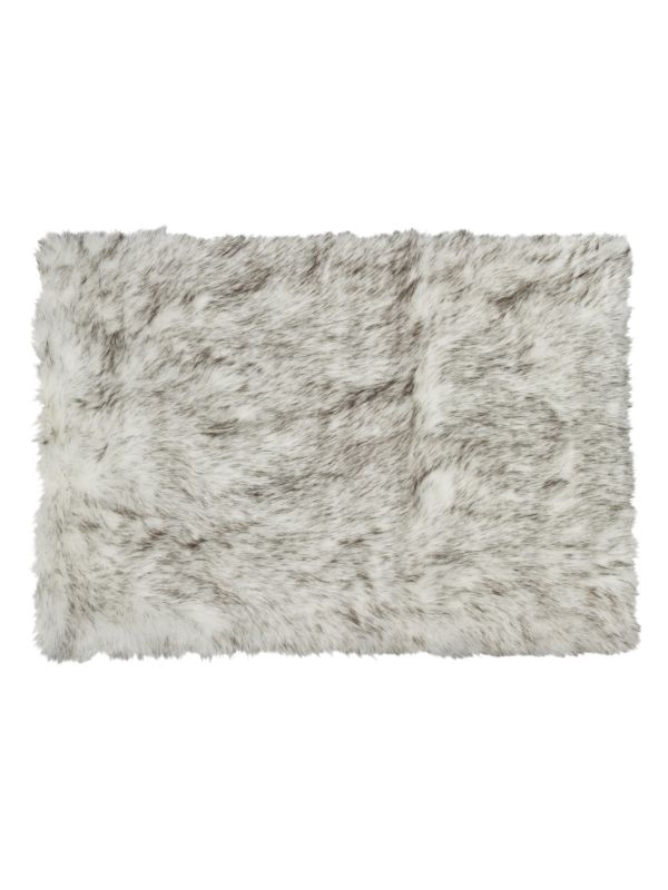 Hudson Small Faux Fur Rectangular Rug Luxe Faux Fur