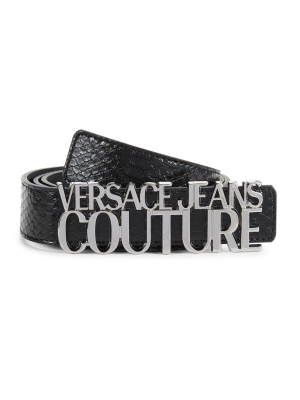 Ремень Versace Jeans Couture Logo Snake-Embossed Leather Versace Jeans Couture