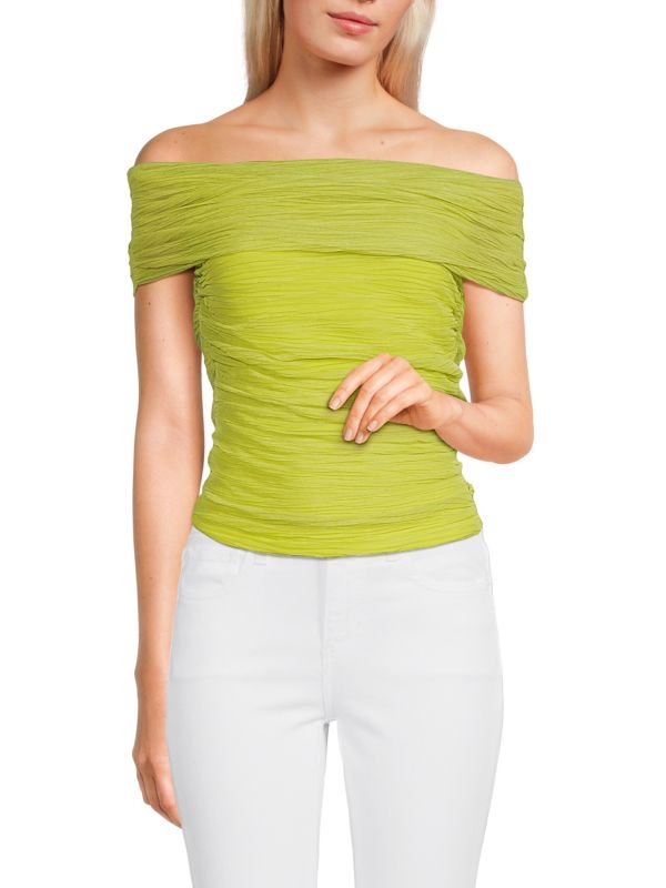 Женская Блузка BCBGMAXAZRIA Ruched Off Shoulder BCBGMAXAZRIA