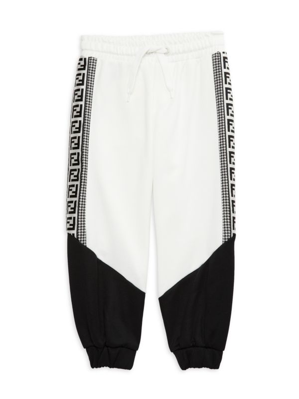 Little Boy's & Boy's Houndstooth Logo Joggers FENDI