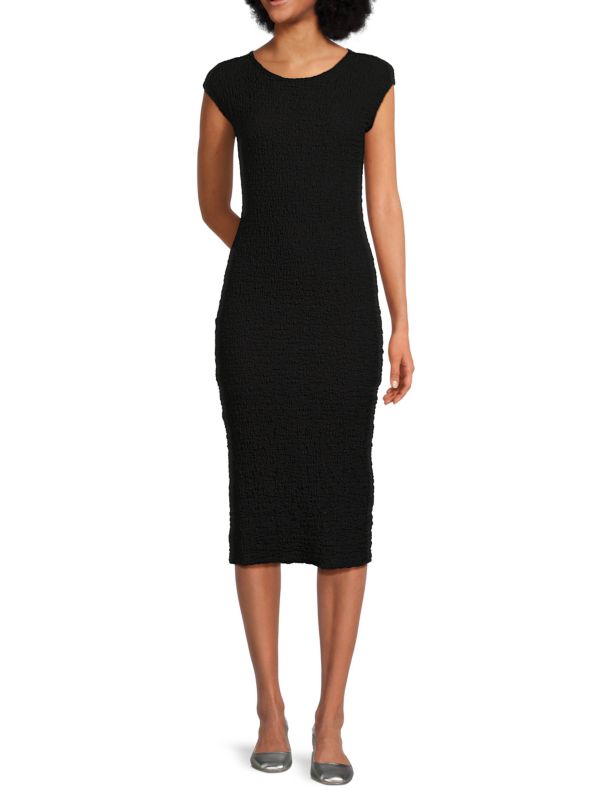 Женское Повседневное платье Isaac Mizrahi Bubble Knit Sheath Midi Isaac Mizrahi