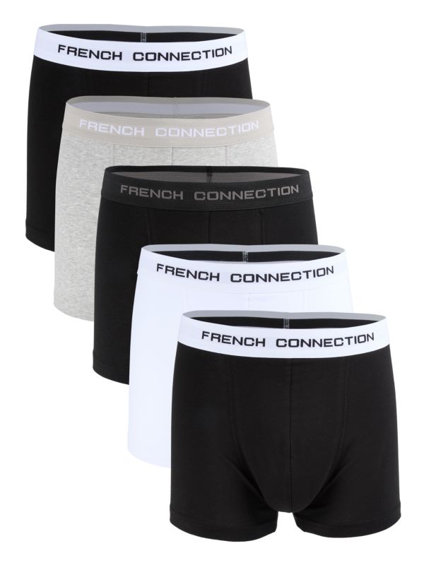 5-Pack Logo Waist Boxer Briefs French Connection