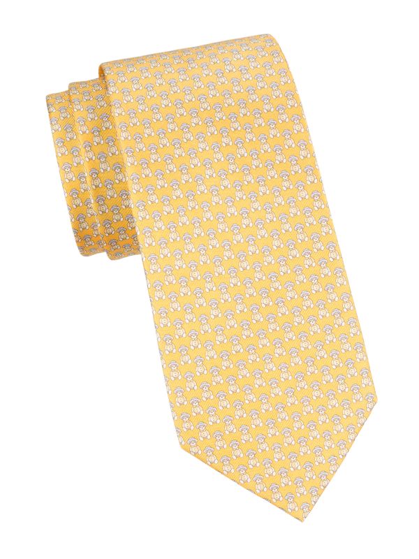 Галстук Ferragamo Pattern Silk Tie Ferragamo