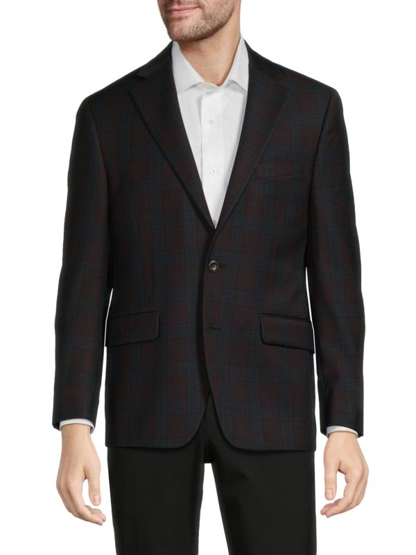 Мужской Блейзер Michael Kors Wool Blend Plaid Sportcoat Michael Kors