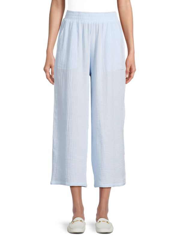 Женские Повседневные брюки Saks Fifth Avenue Cropped Wide Leg Saks Fifth Avenue