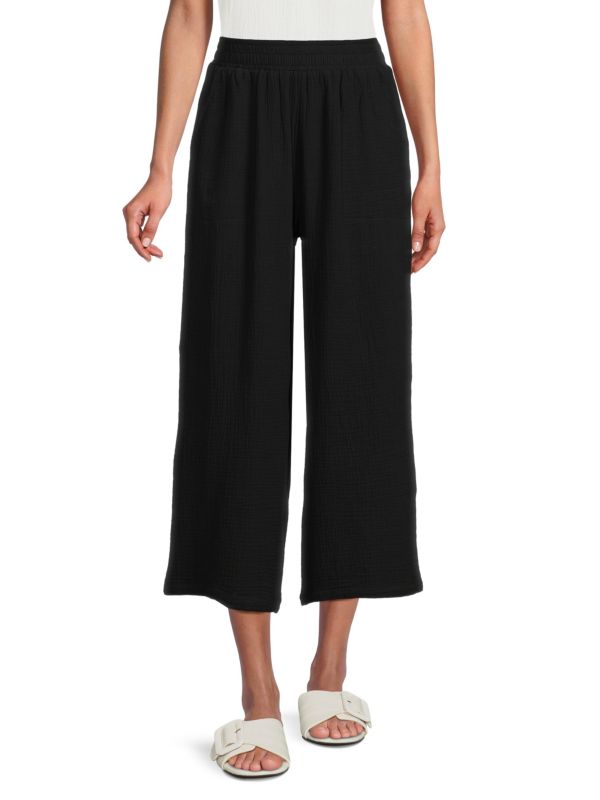 Женские Повседневные брюки Saks Fifth Avenue Cropped Wide Leg Saks Fifth Avenue