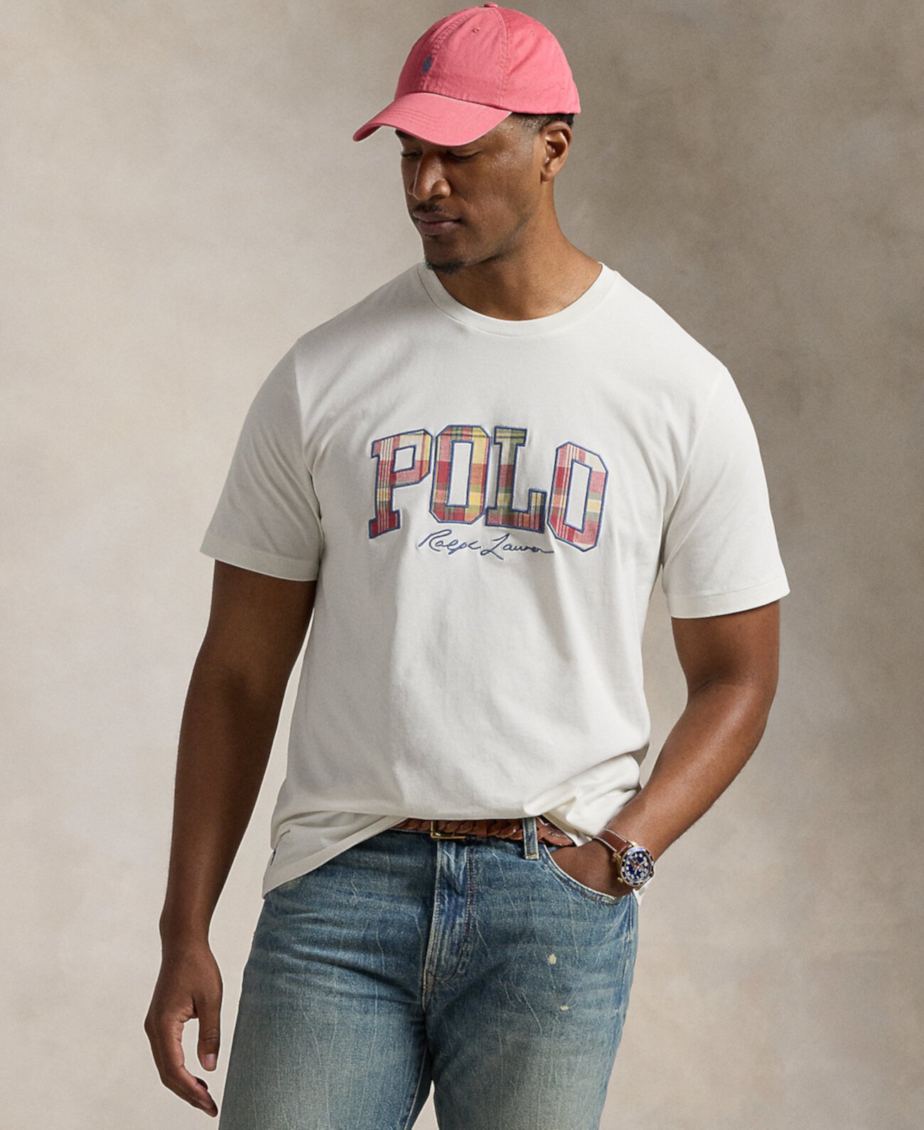 Мужская Футболка Polo Ralph Lauren Big & Tall с узором Polo Ralph Lauren