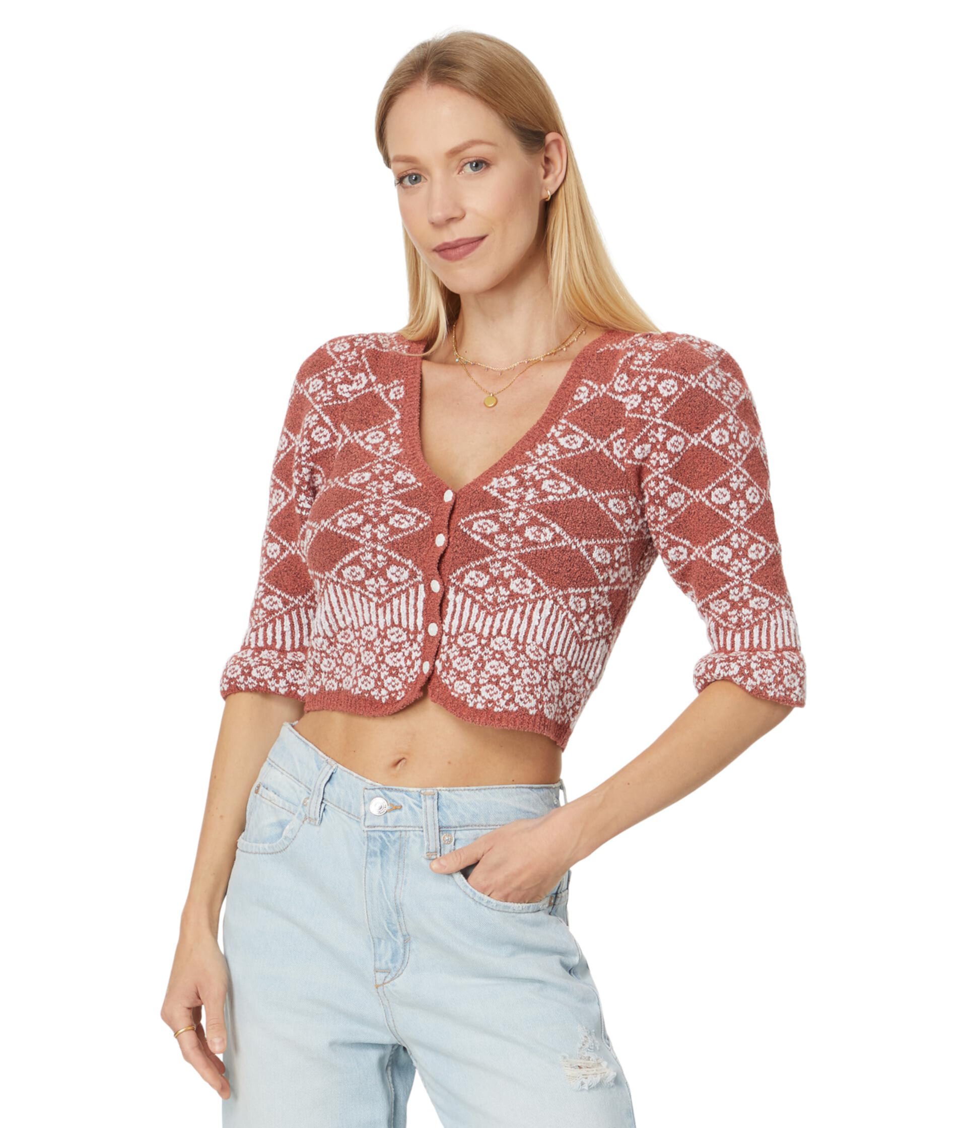 Женский Свитер Free People Geo Floral Cardi Free People