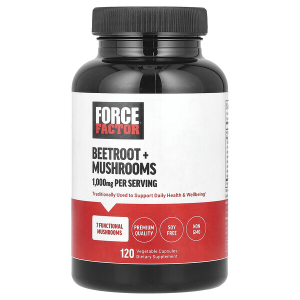 Beetroot + Mushrooms, 120 Vegetable Capsules (Растительные капсулы) Force Factor