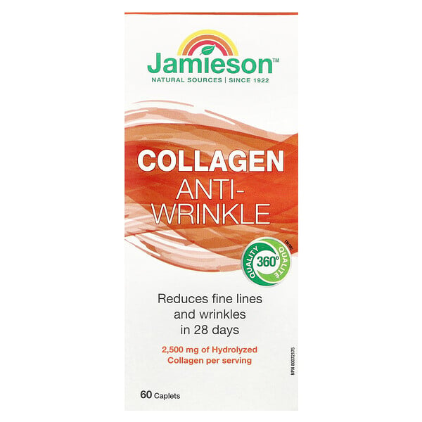 Collagen, Anti-Wrinkle, 2,500 mg, 60 Caplets (833 mg per Caplet) Jamieson Vitamins