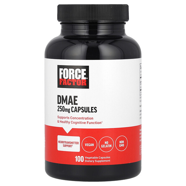 DMAE, 250 mg, 100 Vegetable Capsules (Растительные капсулы) Force Factor