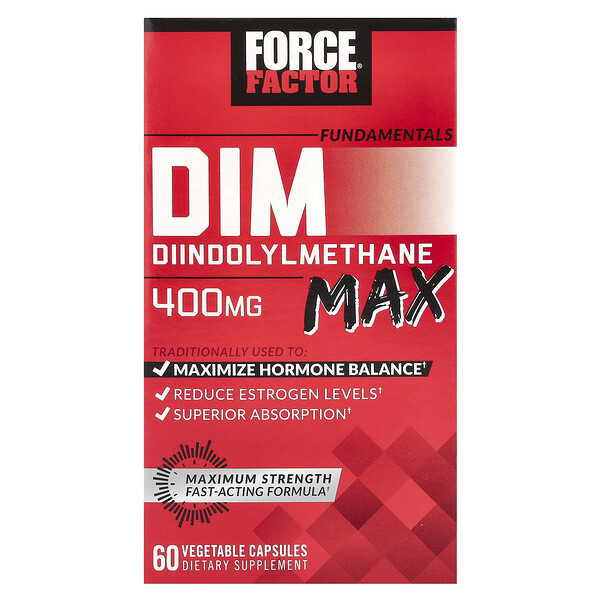 Fundamentals, Diindolylmethane Max, 400 mg, 60 Vegetable Capsules (Растительные капсулы) (200 mg per Capsule) Force Factor