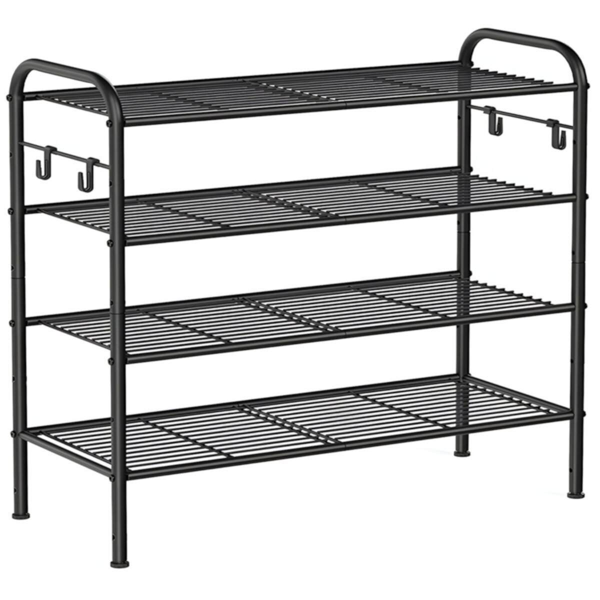 Height-adjustable Metal Shoe Rack For Entryway, Hallway, Closet Slickblue