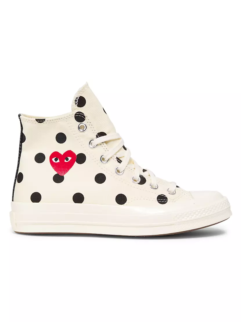 Унисекс Кеды Converse CdG Play x Полка Дот Высокие Converse