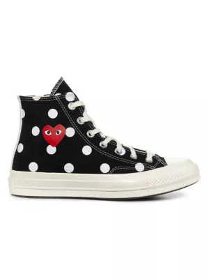 Унисекс Кеды Converse CdG Play x Полка Дот Высокие Converse