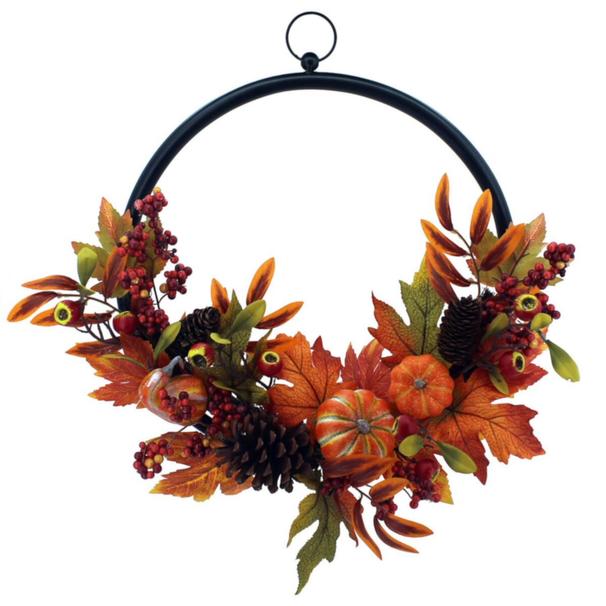 Celebrate Together™ Fall Asymmetrical Pumpkins & Foliage Artificial Wreath Celebrate Together