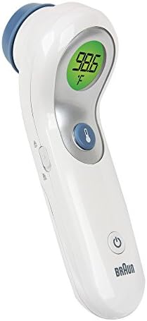 Braun No Touch and Forehead Thermometer - Touchless Thermometer for Adults, Babies, Toddlers and Kids, Color-Coded Fever Guidance, Fast, Reliable, and Accurate Results, FSA and HSA Eligible Braun