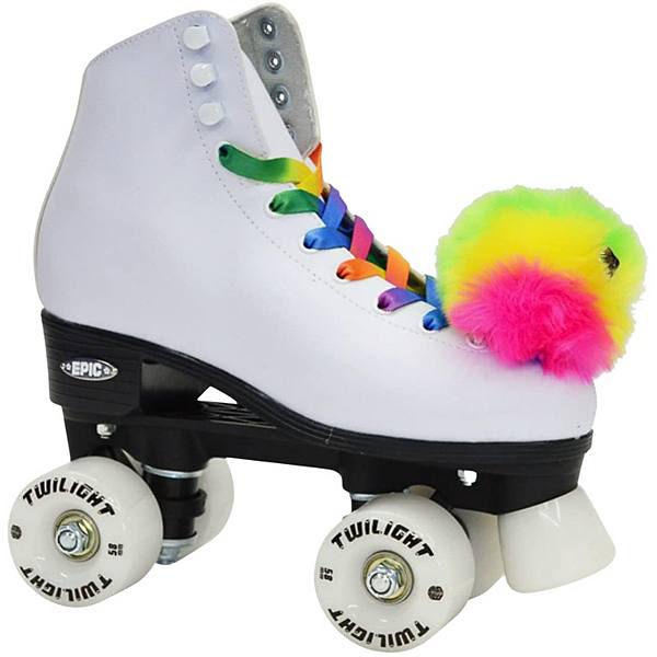 Роликовые коньки Epic Allure с LED колесами и радужными шнурками Epic Skates