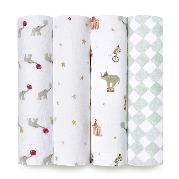 aden + anais essentials 4-pk Cotton Muslin Swaddles ADEN AND ANAIS