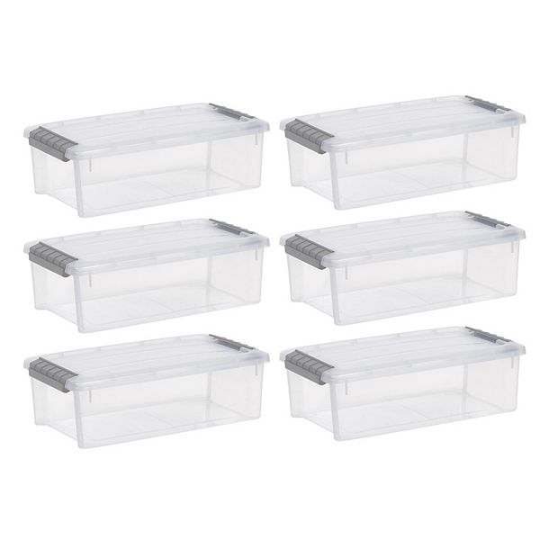 Iris 6-Pack 5.75-qt. Latching Storage Bin Iris