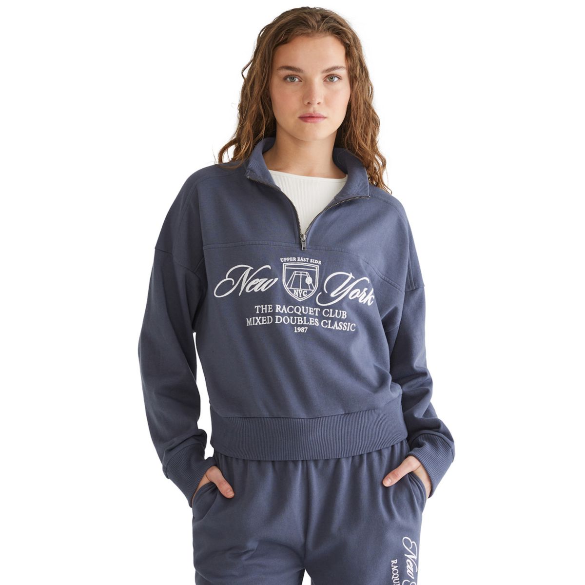 Детский Свитшот AEROPOSTALE Graphic Quarter Zip Mockneck AEROPOSTALE