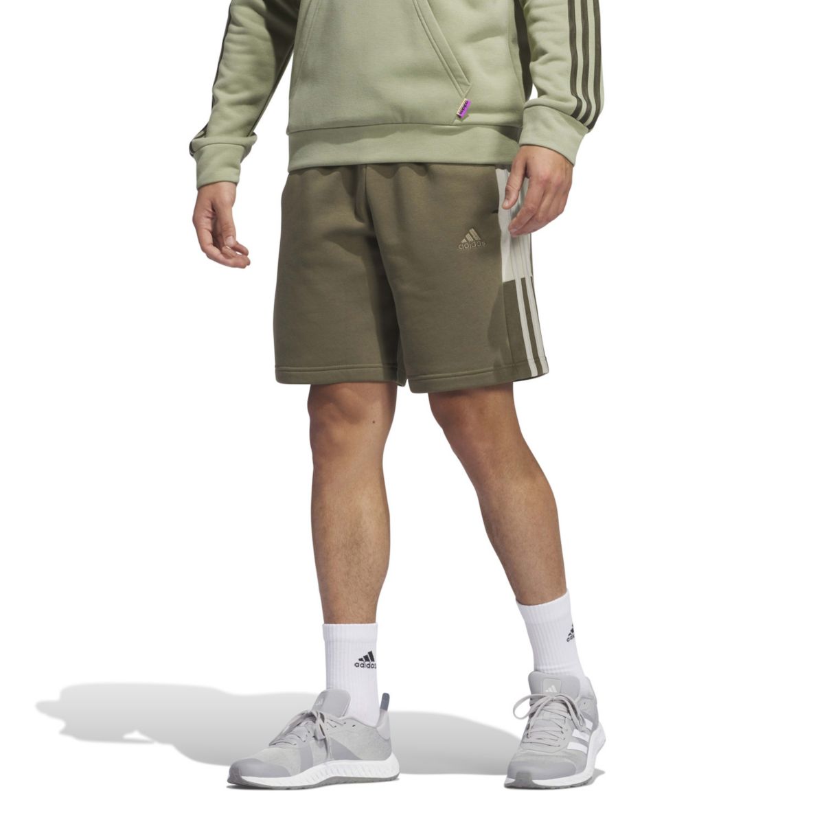 Мужские Спортивные шорты Adidas Essentials Fleece 3-Stripes Colorblock Adidas