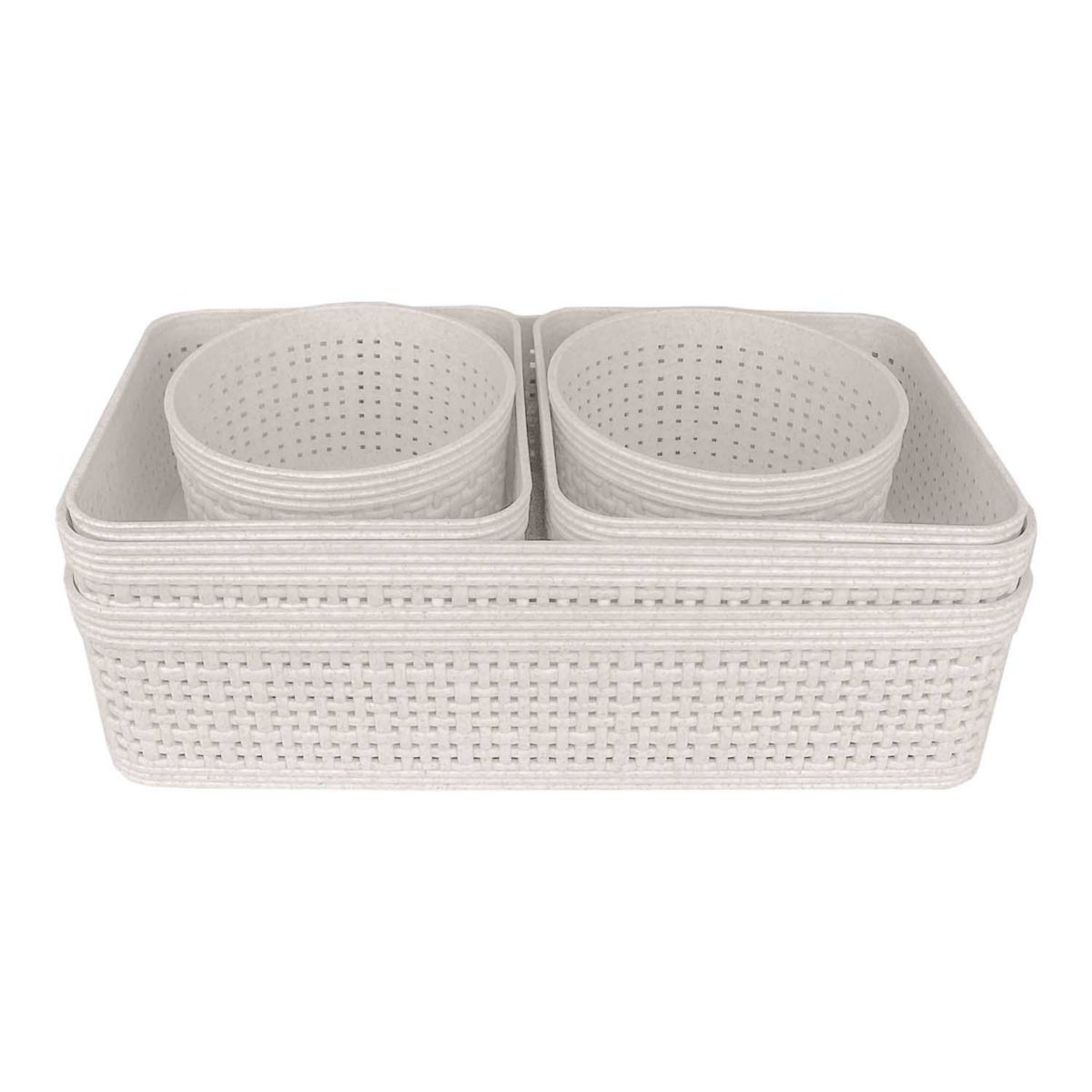 Belle Maison Faux Basketweave Storage Basket 6-piece Set Belle Maison