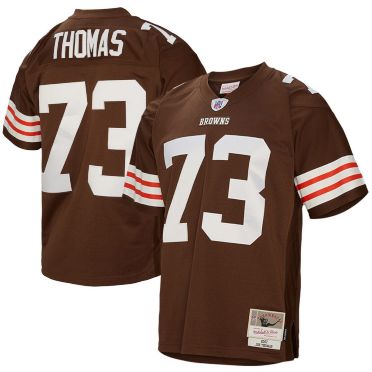 Мужская Футболка Mitchell & Ness Joe Thomas Cleveland Browns Legacy Replica Mitchell & Ness