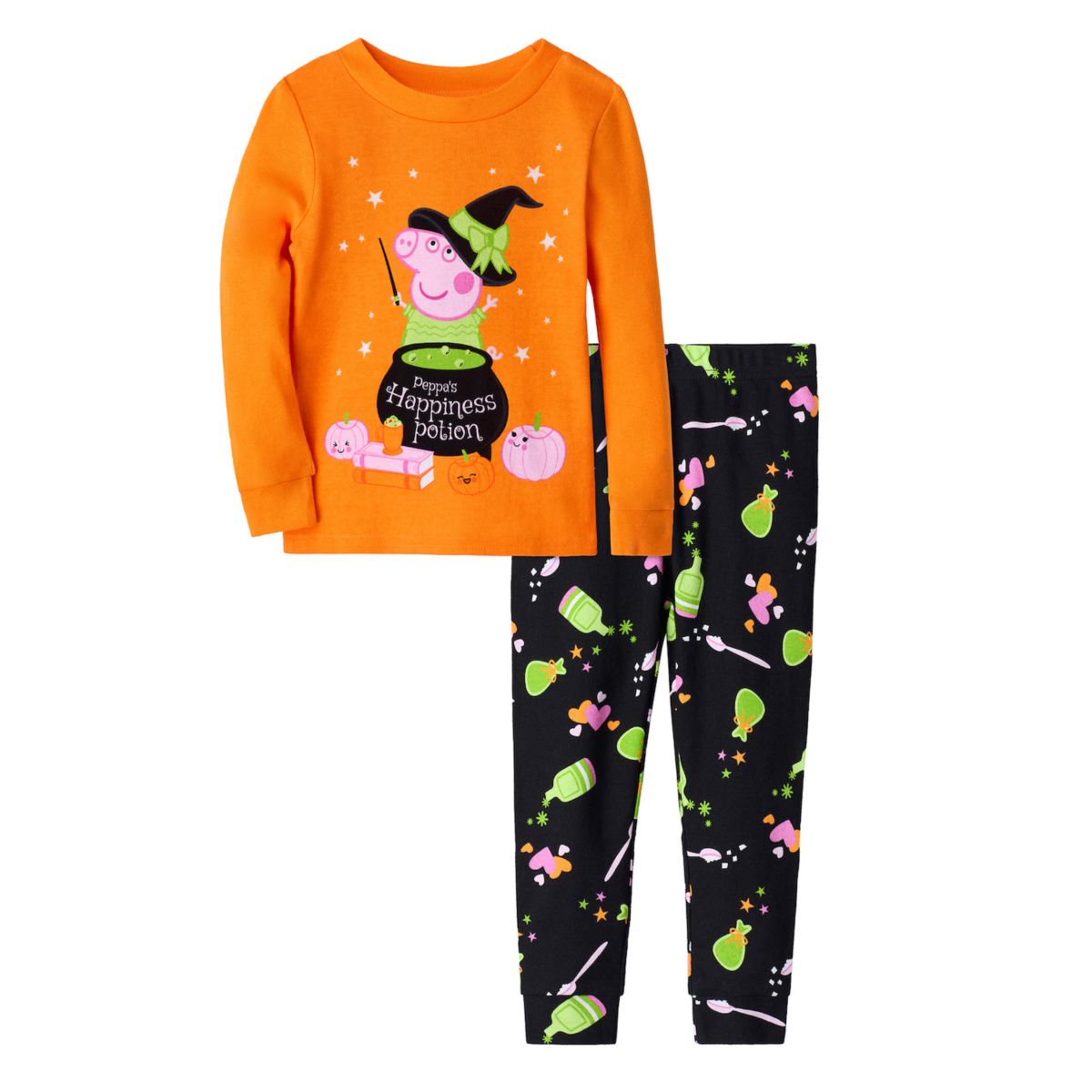 Toddler Girl Peppa Pig 2-pc. Halloween Pajama Top & Pajama Pants Set Licensed Character