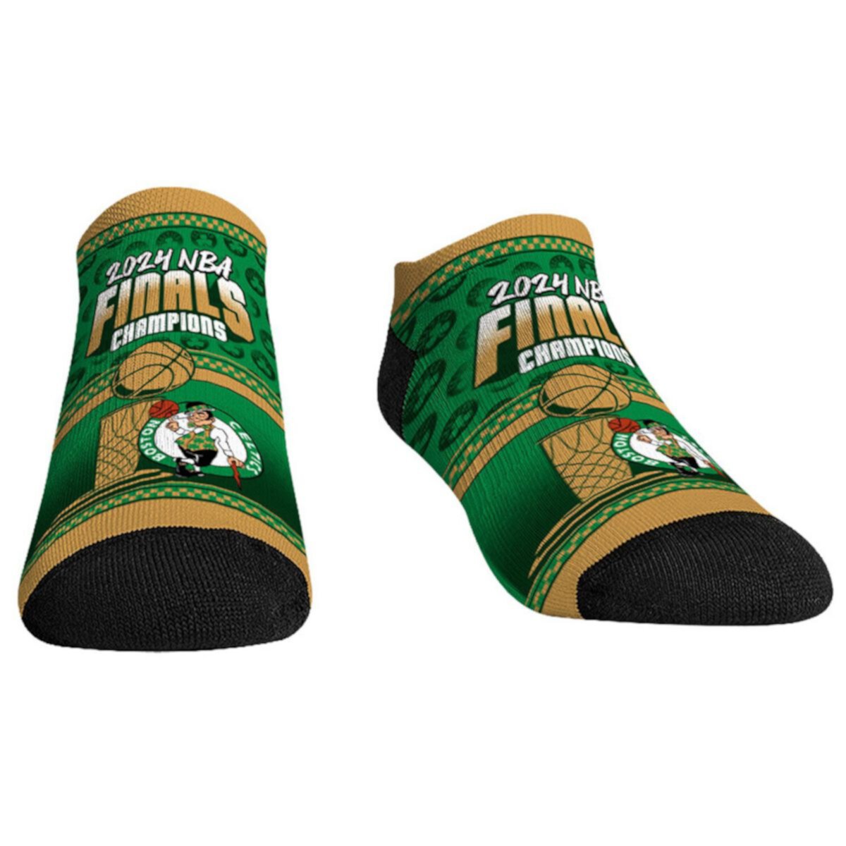 Носки Rock Em Socks с узором шахматной доски для чемпионов NBA 2024, размеры S/M и L/XL Rock Em Socks