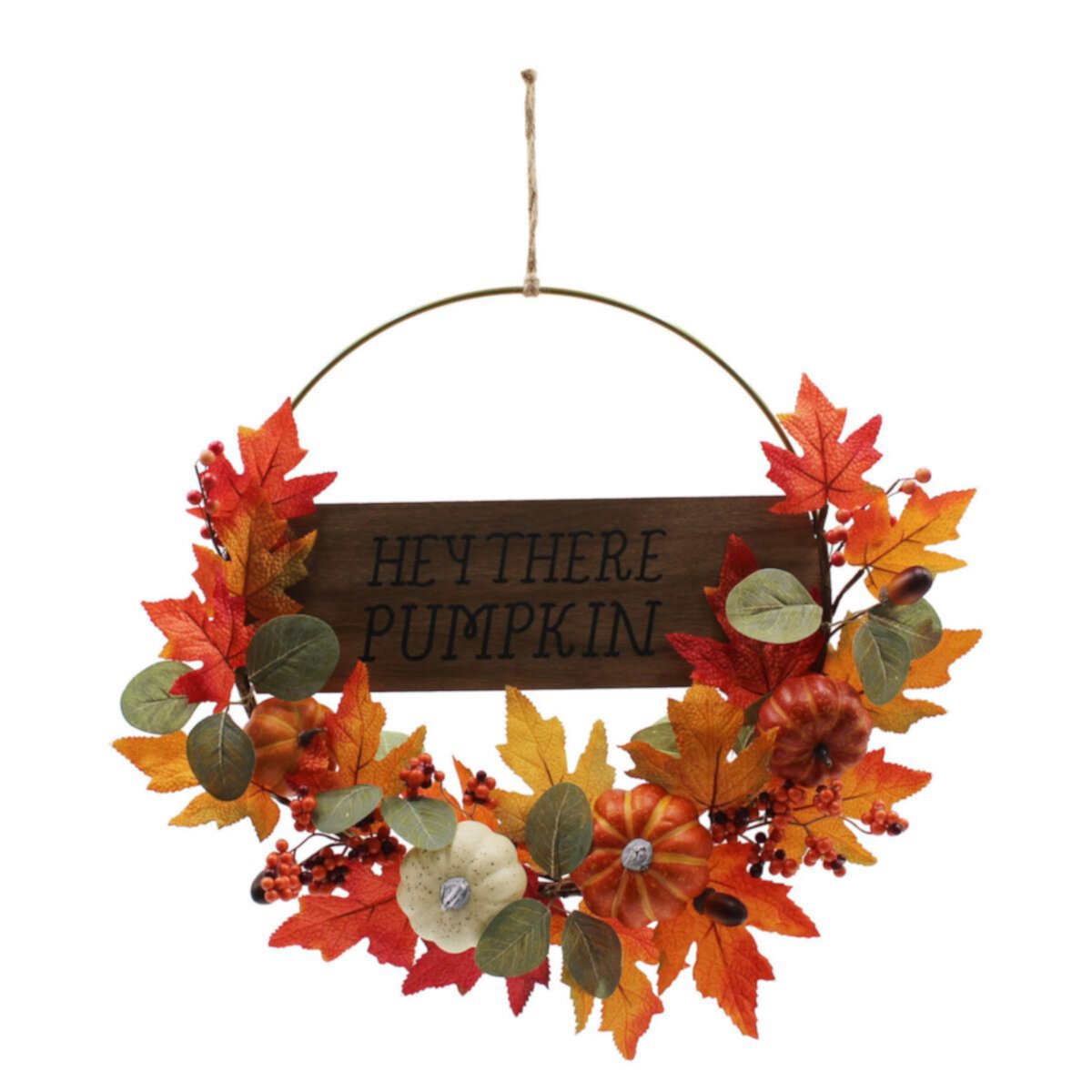 Celebrate Together™ Fall &#34;Hey There Pumpkin&#34; Artificial Wreath Celebrate Together