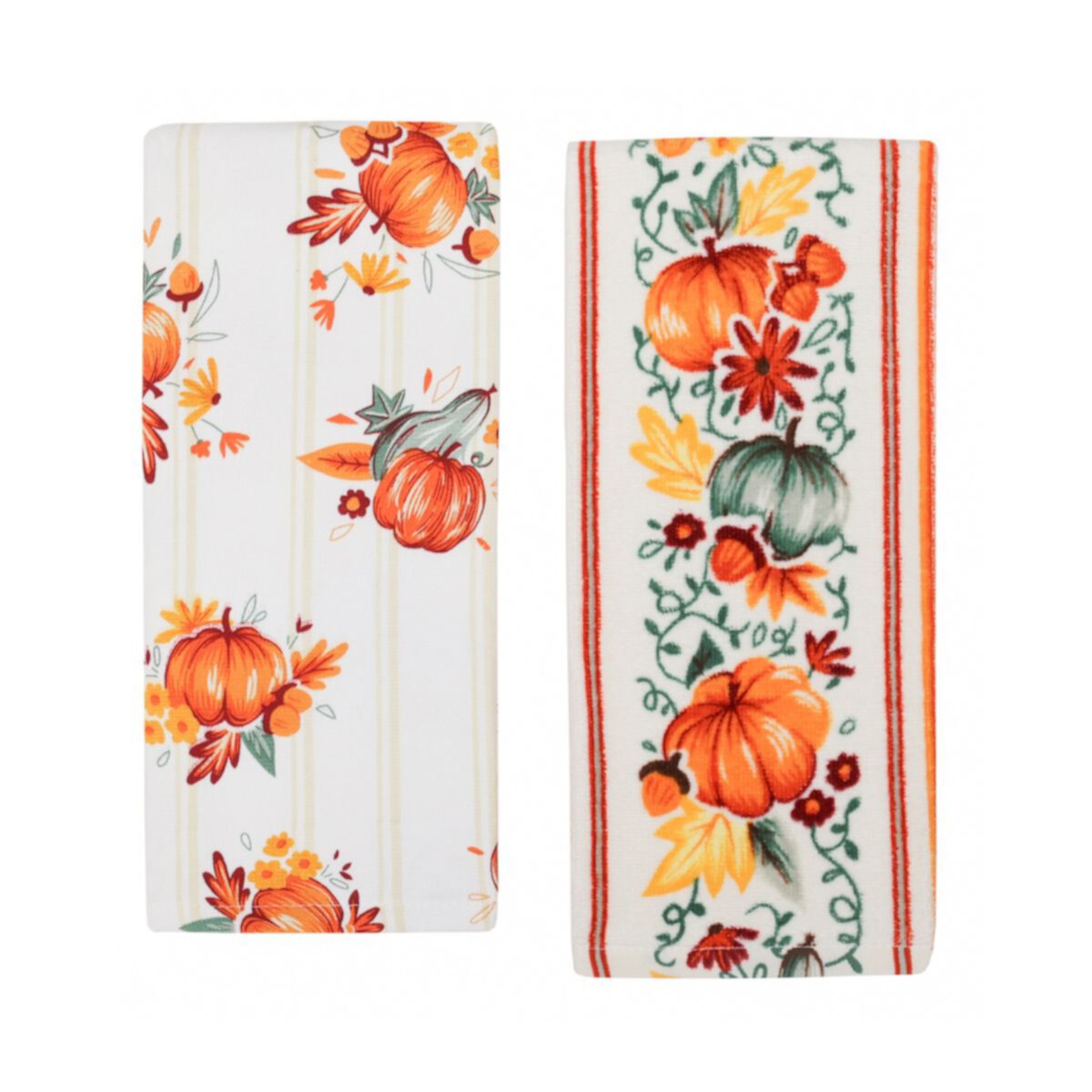 Celebrate Together™ Fall Pumpkin Stripe Terry Kitchen Towels 2-pack Celebrate Together