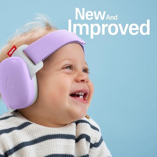 Alpine Muffy Baby - New & Improved Baby Ear Muffs Noise Protection for Babies and Toddlers - CE & ANSI Certified - Safe and Soothing Hearing Protection - Age 3-48 Months - Approved by Babies - Black Alpine