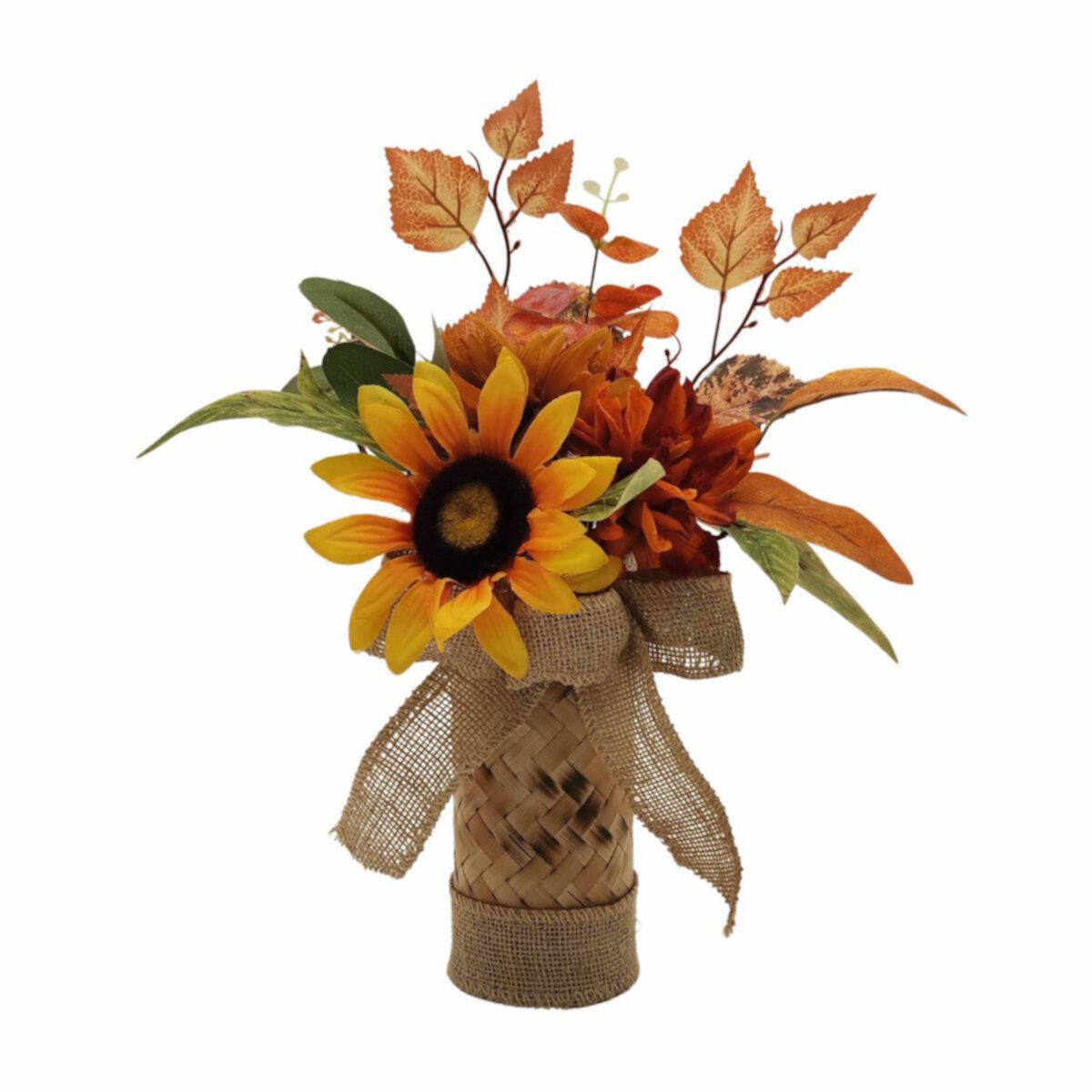 Artificial Sunflower Mixed Botanical Stack Floral Arrangement Unbranded