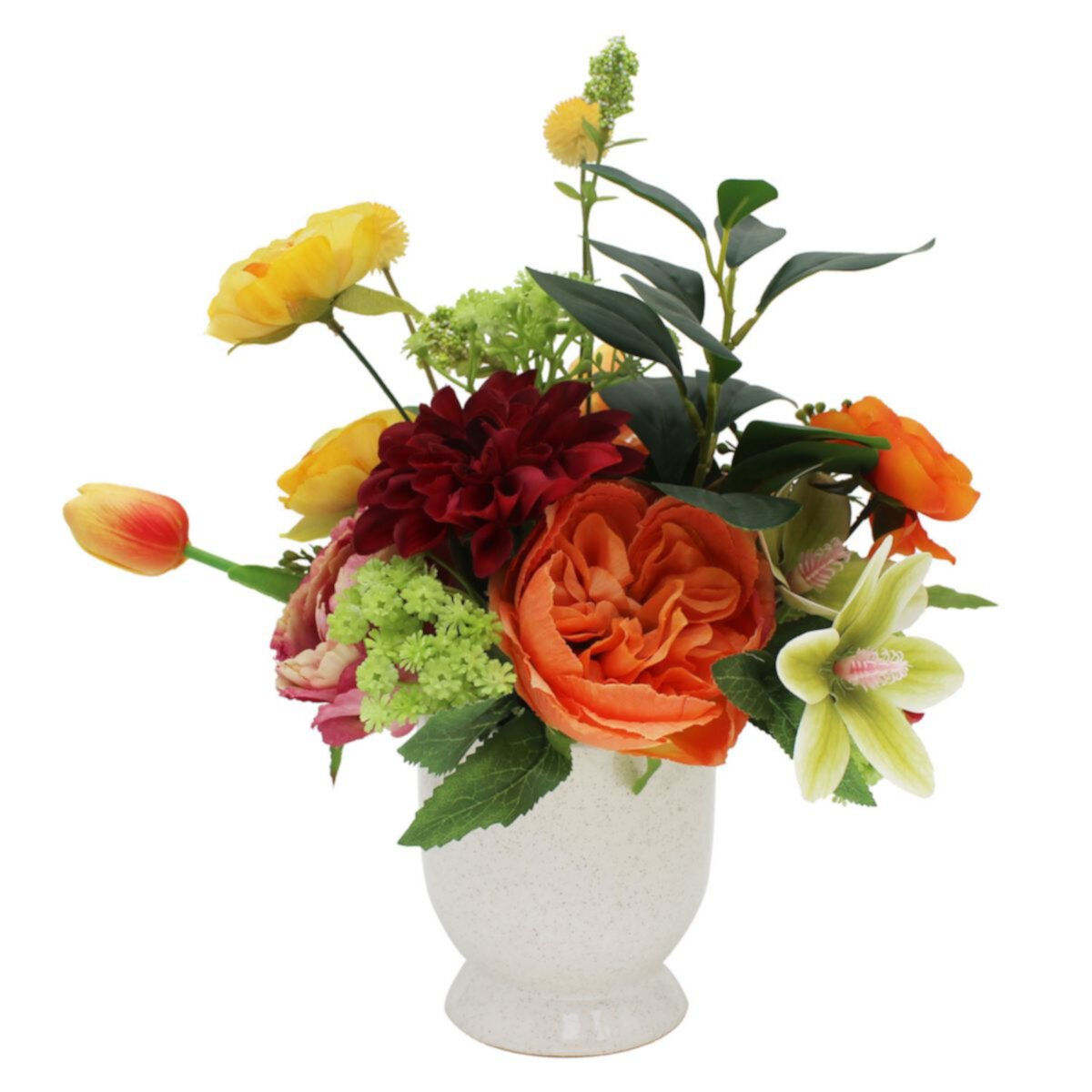 Ranunculus Arrangement In Ceramic Vase Unbranded