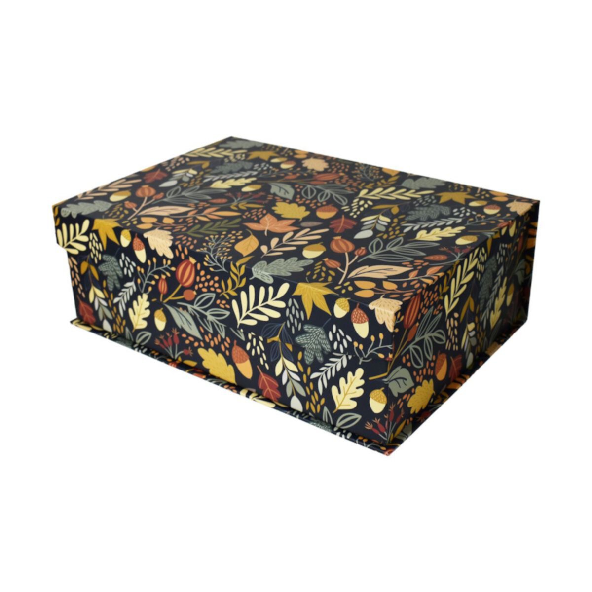 Celebrate Together™ Fall Navy Leaf Print Paper Storage Box Celebrate Together