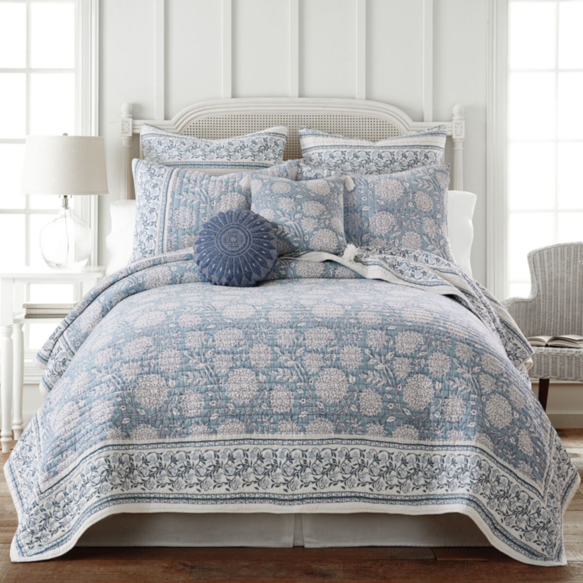 Levtex Home Adare Blue Quilt Set with Shams Levtex