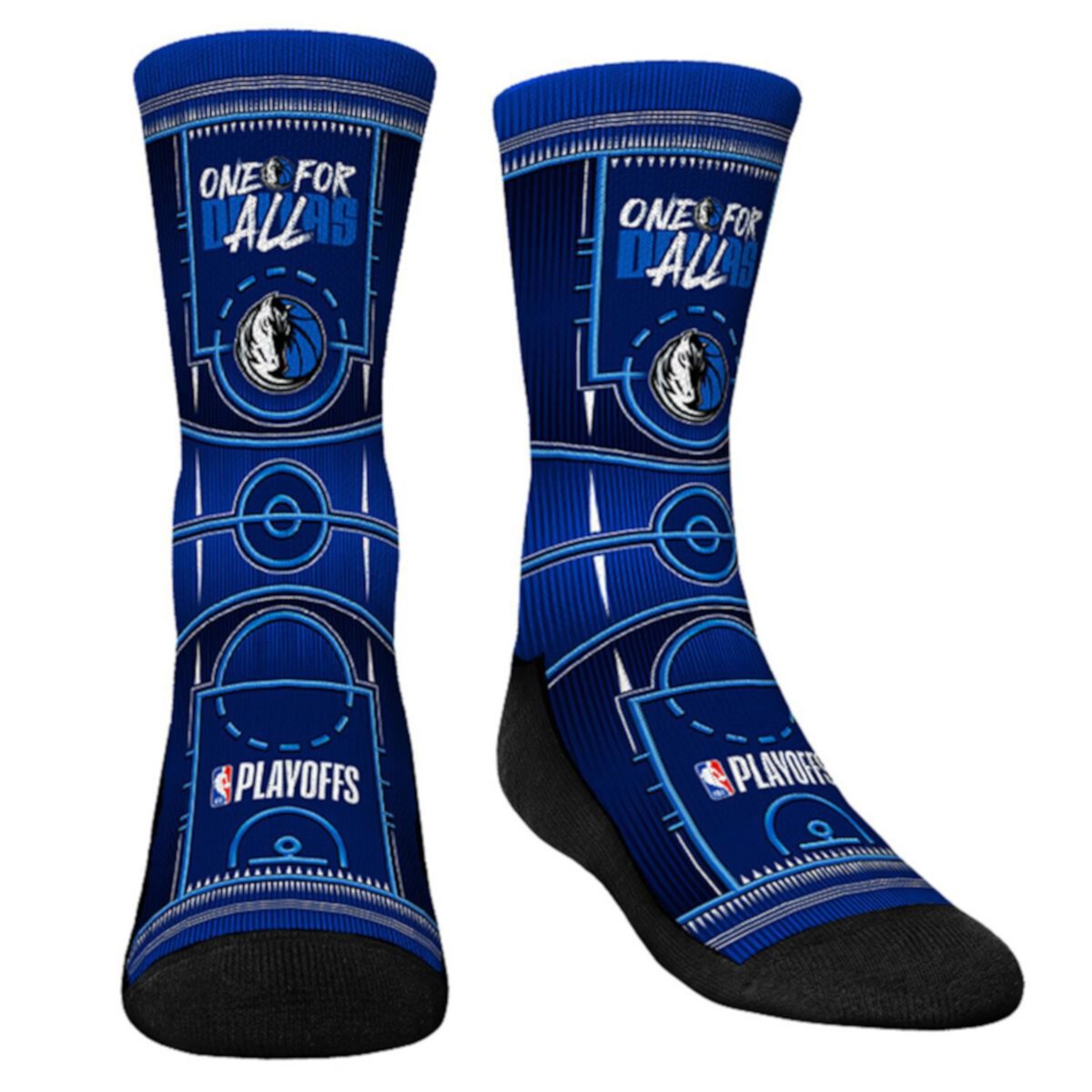 Детские Носки Rock Em Socks Синие Dallas Mavericks 2024 NBA Playoffs Rock Em Socks