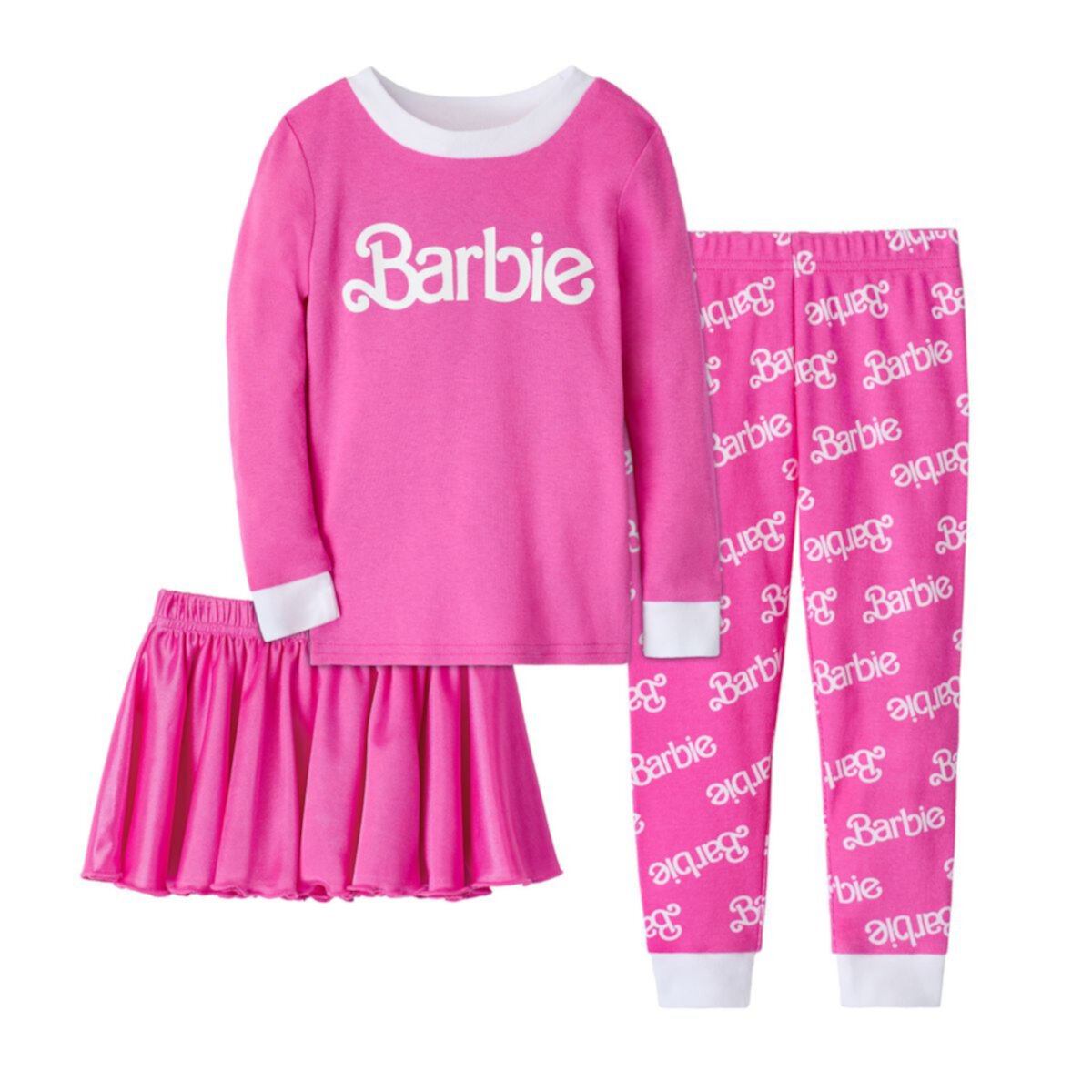 Toddler Girl Barbie® 3-pc. Pajama Top, Pajama Pant, & Tutu Set Licensed Character