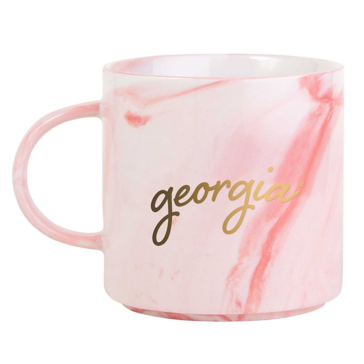 Georgia Bulldogs 11oz. Pink Marble Mug Logo Brand