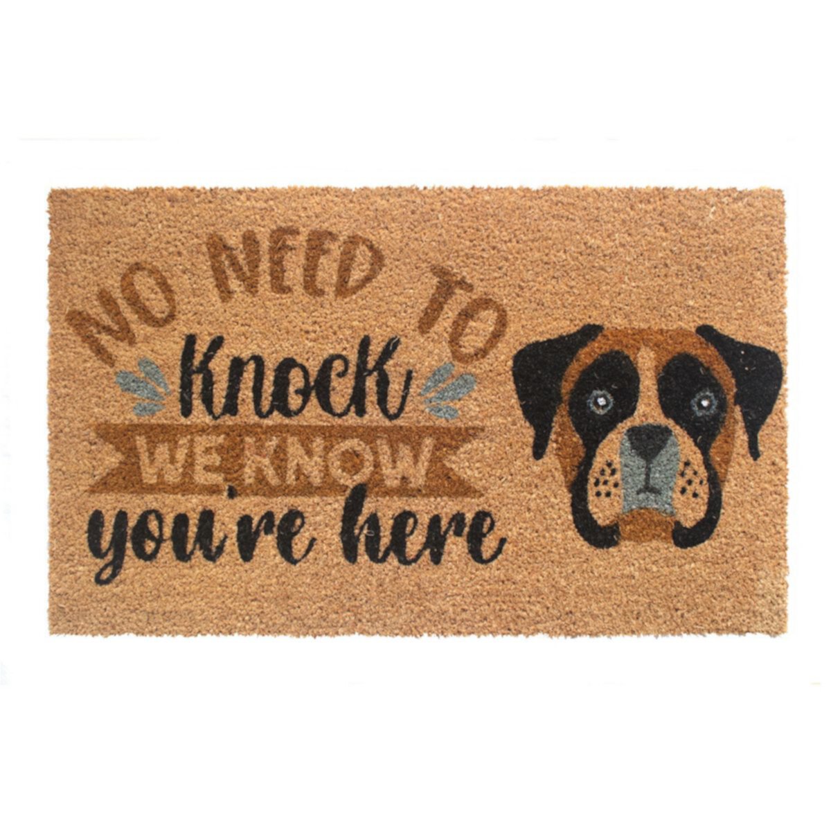 RugSmith No Need To Knock Dog Doormat RugSmith