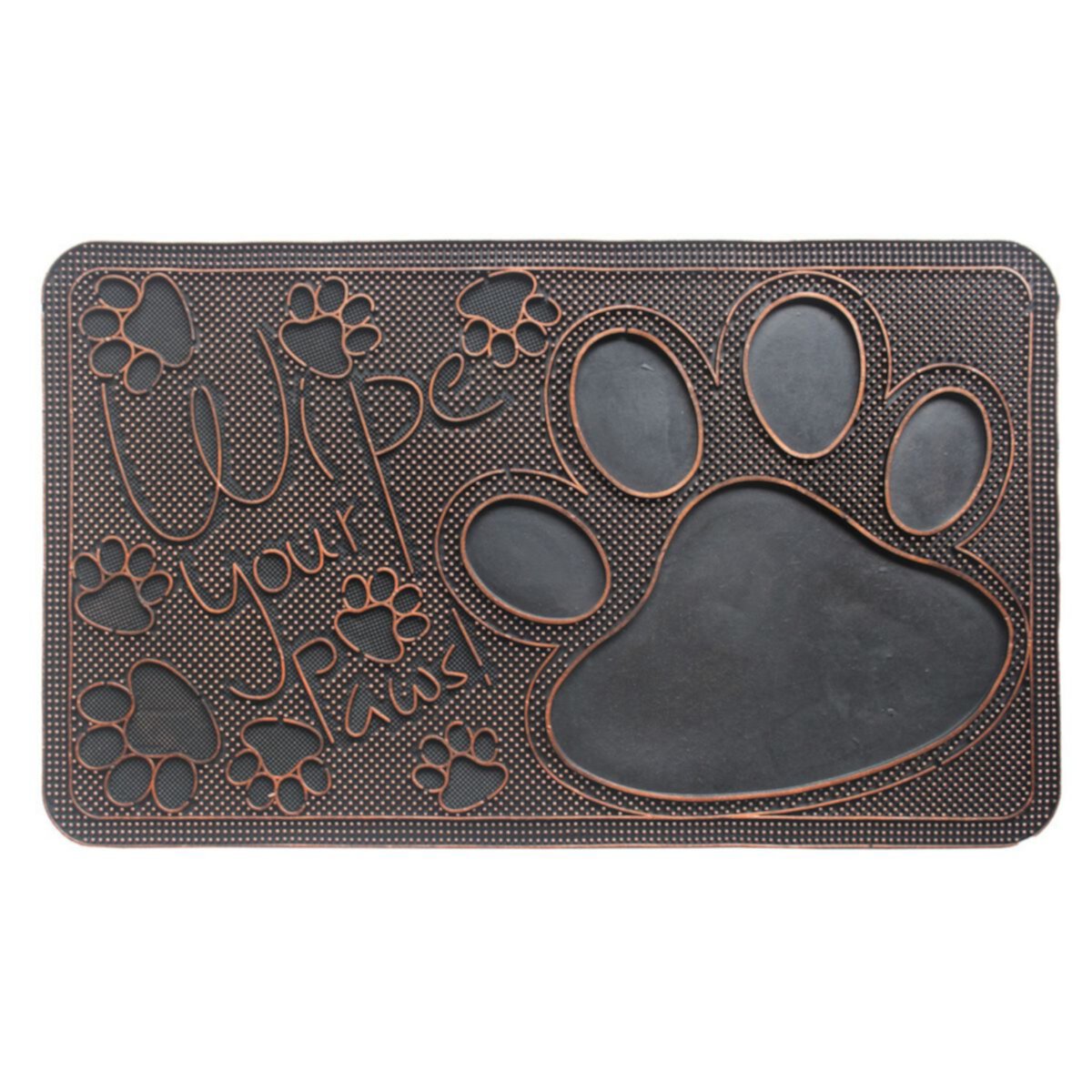 RugSmith Copper-Tone Wipe Your Paws Doormat RugSmith