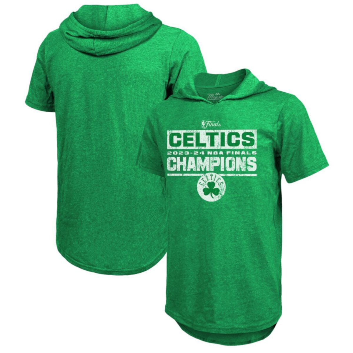 Женская Футболка Majestic Threads Boston Celtics 2024 NBA Finals Champions Tri-Blend Majestic Threads